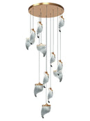 GobekUsa Elegant Acrylic Chandelier for Duplex Apartment Living Room and Dining Hall