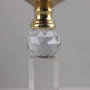 GobekUsa Clear Crystal Geometric Candle Holder for Home Decoration
