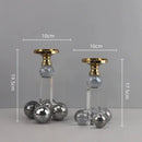 GobekUsa Clear Crystal Geometric Candle Holder for Home Decoration