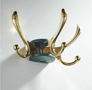 Elegant green gold zinc alloy single hook bathroom wall mount by Decorbites