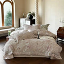 GobekUsa 1000TC Egyptian Cotton Floral Bedding Set: Duvet Cover, Flat/Fitted Sheet, Pillowcase
