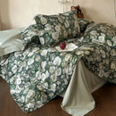 GobekUsa 1000TC Egyptian Cotton Floral Bedding Set: Duvet Cover, Flat/Fitted Sheet, Pillowcase