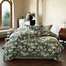 GobekUsa 1000TC Egyptian Cotton Floral Bedding Set: Duvet Cover, Flat/Fitted Sheet, Pillowcase