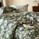 GobekUsa 1000TC Egyptian Cotton Floral Bedding Set: Duvet Cover, Flat/Fitted Sheet, Pillowcase