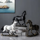 GobekUsa Elegant Horse Resin Statue for Home Office Decor