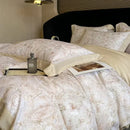 GobekUsa Eucalyptus Fiber Flowers Bedding Set: Duvet Cover, Bed Sheet, Pillowcase - 4Pcs
