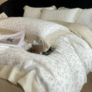 GobekUsa Eucalyptus Fiber Flowers Bedding Set: Duvet Cover, Bed Sheet, Pillowcase - 4Pcs