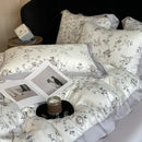 GobekUsa Eucalyptus Fiber Flowers Bedding Set: Duvet Cover, Bed Sheet, Pillowcase - 4Pcs