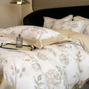 GobekUsa Eucalyptus Fiber Flowers Bedding Set: Duvet Cover, Bed Sheet, Pillowcase - 4Pcs