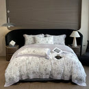 GobekUsa Eucalyptus Fiber Flowers Bedding Set: Duvet Cover, Bed Sheet, Pillowcase - 4Pcs