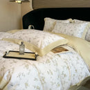 GobekUsa Eucalyptus Fiber Flowers Bedding Set: Duvet Cover, Bed Sheet, Pillowcase - 4Pcs