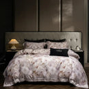 GobekUsa Eucalyptus Fiber Floral Print Bedding Set: Duvet, Sheet, Pillowcases - 4Pcs