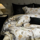GobekUsa Eucalyptus Fiber Floral Print Bedding Set: Duvet, Sheet, Pillowcases - 4Pcs