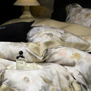 GobekUsa Eucalyptus Fiber Floral Print Bedding Set: Duvet, Sheet, Pillowcases - 4Pcs