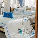 GobekUsa 200S Embroidery Egyptian Cotton Bedding Set for Queen King Linens