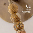 GobekUsa Elegant Marble Copper Wall Lamp for Living Room, Study, Hotel, Restaurant