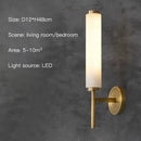 GobekUsa Elegant Marble Copper Wall Sconce for Living Room and Bedroom Lighting