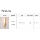 GobekUsa Elegant Marble Copper Wall Sconce for Living Room and Bedroom Lighting
