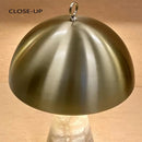 GobekUsa Elegant Natural Marble Table Lamps with Copper Stone Base