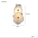 GobekUsa Elegant Natural Marble Table Lamps with Copper Stone Base