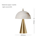 GobekUsa Elegant Natural Marble Table Lamps with Copper Stone Base