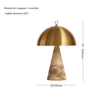 GobekUsa Elegant Natural Marble Table Lamps with Copper Stone Base