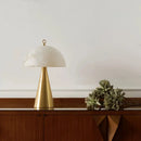 GobekUsa Elegant Natural Marble Table Lamps with Copper Stone Base
