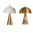 GobekUsa Elegant Natural Marble Table Lamps with Copper Stone Base