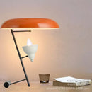 GobekUsa Elegant Nordic Desk Lamp with Orange Lampshade for Living Room, Bedroom and Study