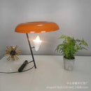 GobekUsa Elegant Nordic Desk Lamp with Orange Lampshade for Living Room, Bedroom and Study