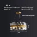 GobekUsa Brushed Gold Rings Crystal Chandelier Ceiling Lamp