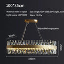 GobekUsa Brushed Gold Rings Crystal Chandelier Ceiling Lamp