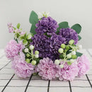 Elegant pink hydrangea decorbites daisy bouquet living room decor by Decorbites