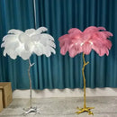 GobekUsa Elegant Feather Floor Lamp with Adjustable Bulbs for Stylish Home Decor