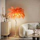 GobekUsa Elegant Feather Floor Lamp with Adjustable Bulbs for Stylish Home Decor