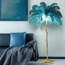 GobekUsa Elegant Feather Floor Lamp with Adjustable Bulbs for Stylish Home Decor