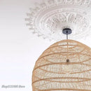 GobekUsa Elegant Rattan Wave Pendant Light for Modern Rustic Home Decor
