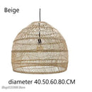 GobekUsa Elegant Rattan Wave Pendant Light for Modern Rustic Home Decor