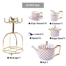 GobekUsa Gold Porcelain Coffee & Tea Set, Elegant Bone China Luxury Ceramics