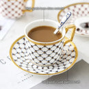 GobekUsa Gold Porcelain Coffee & Tea Set, Elegant Bone China Luxury Ceramics