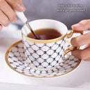 GobekUsa Gold Porcelain Coffee & Tea Set, Elegant Bone China Luxury Ceramics