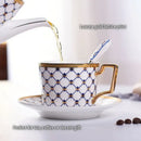 GobekUsa Gold Porcelain Coffee & Tea Set, Elegant Bone China Luxury Ceramics