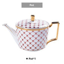 GobekUsa Gold Porcelain Coffee & Tea Set, Elegant Bone China Luxury Ceramics