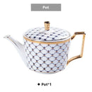 GobekUsa Gold Porcelain Coffee & Tea Set, Elegant Bone China Luxury Ceramics