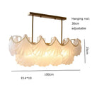 GobekUsa Crystal Pearl Chain Chandelier: Luxe Hanging Lamp for Exquisite Home Decor