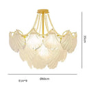 GobekUsa Crystal Pearl Chain Chandelier: Luxe Hanging Lamp for Exquisite Home Decor