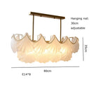 GobekUsa Crystal Pearl Chain Chandelier: Luxe Hanging Lamp for Exquisite Home Decor
