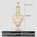 GobekUsa Elegant Simple Staircase Chandelier LED Livingroom Villa Creative Hotel Lighting
