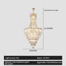 GobekUsa Elegant Simple Staircase Chandelier LED Livingroom Villa Creative Hotel Lighting