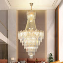 GobekUsa Elegant Simple Staircase Chandelier LED Livingroom Villa Creative Hotel Lighting